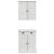 Set de mobilier pentru baie cu raft VIGO 2 pcs Alb și Alb Antic GartenMobel Dekor