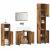 Set mobilier de baie, 4 piese, lemn vechi, lemn prelucrat GartenMobel Dekor