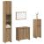 Set mobilier de baie, 4 piese, stejar artizanal, lemn prelucrat GartenMobel Dekor