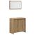 Set mobilier de baie, 4 piese, stejar artizanal, lemn prelucrat GartenMobel Dekor