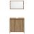 Set mobilier de baie, 4 piese, stejar artizanal, lemn prelucrat GartenMobel Dekor