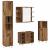 Set mobilier de baie, 4 piese, lemn vechi, lemn prelucrat GartenMobel Dekor
