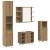 Set mobilier de baie, 4 piese, stejar artizanal, lemn prelucrat GartenMobel Dekor