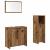 Set mobilier de baie, 3 piese, lemn vechi, lemn prelucrat GartenMobel Dekor
