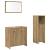 Set mobilier de baie, 3 piese, stejar artizanal, lemn prelucrat GartenMobel Dekor