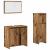 Set mobilier de baie, 3 piese, lemn vechi, lemn prelucrat GartenMobel Dekor