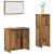 Set mobilier de baie, 3 piese, lemn vechi, lemn prelucrat GartenMobel Dekor