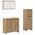 Set mobilier de baie, 3 piese, stejar artizanal, lemn prelucrat GartenMobel Dekor