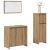 Set mobilier de baie, 3 piese, stejar artizanal, lemn prelucrat GartenMobel Dekor