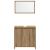 Set mobilier de baie, 3 piese, stejar artizanal, lemn prelucrat GartenMobel Dekor