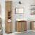 Set mobilier de baie, 3 piese, stejar artizanal, lemn prelucrat GartenMobel Dekor