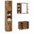 Set mobilier de baie, 3 piese, lemn vechi, lemn prelucrat GartenMobel Dekor