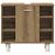 Set mobilier de baie, 3 piese, stejar artizanal, lemn prelucrat GartenMobel Dekor