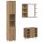 Set mobilier de baie, 3 piese, stejar artizanal, lemn prelucrat GartenMobel Dekor