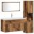 Set mobilier de baie, 3 piese, lemn vechi, lemn prelucrat GartenMobel Dekor
