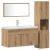 Set mobilier de baie, 3 piese, stejar artizanal, lemn prelucrat GartenMobel Dekor