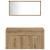 Set mobilier de baie, 3 piese, stejar artizanal, lemn prelucrat GartenMobel Dekor