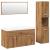 Set mobilier de baie, 4 piese, stejar artizanal, lemn prelucrat GartenMobel Dekor