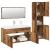 Set mobilier de baie, 4 piese, lemn vechi, lemn prelucrat GartenMobel Dekor