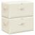 Cutii de depozitare 2 buc. crem 43x34x23 cm material textil GartenMobel Dekor