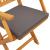 Scaun pliant 4 pcs Gri 49 x 57.5 x 92cm Lemn masiv de acacia GartenMobel Dekor