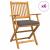 Scaun pliant 6 pcs Gri 49 x 57.5 x 92cm Lemn masiv de acacia GartenMobel Dekor