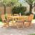 Scaun pliant 6 pcs Gri 49 x 57.5 x 92cm Lemn masiv de acacia GartenMobel Dekor