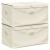 Cutii de depozitare 2 buc. crem 50x30x25 cm material textil GartenMobel Dekor