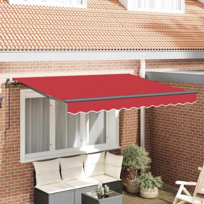 Cortina Retractabilă Manual Roșu 350 x 200 cm țesătură GartenMobel Dekor