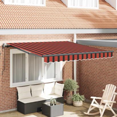 Cortina Retractabilă portocaliu și maro 300 x 250 cm GartenMobel Dekor
