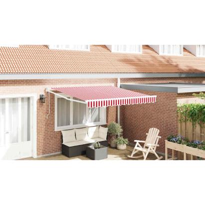 Cortina Retractabilă Roșu și Alb 350 x 250 cm GartenMobel Dekor