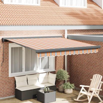 Cortina Retractabilă Multicolour 350 x 250 cm Stofă și Metal GartenMobel Dekor