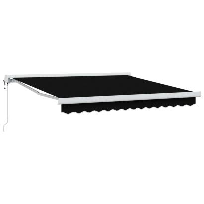 Copertină Negru 350 x 250 cm Poliester și Aluminiu GartenMobel Dekor