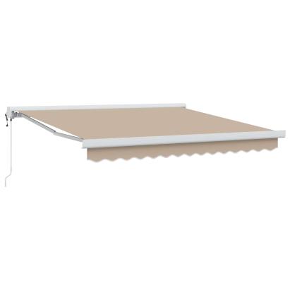 Copertină Bej 350 x 250 x 165 cm Poliester și Aluminiu GartenMobel Dekor