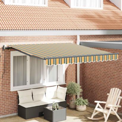Cortina Retractabilă Verde și galben 350 x 250 cm GartenMobel Dekor