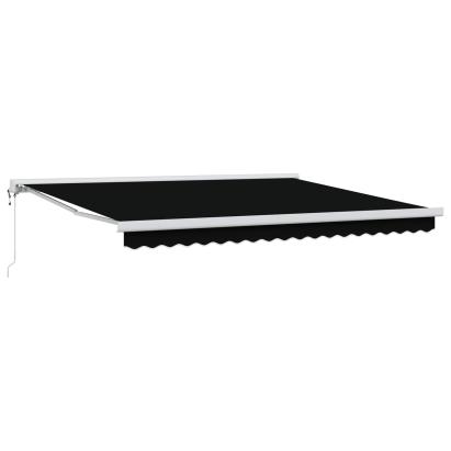 Cortina Retractabilă Negru 400 × 300 cm Stofă și Metal GartenMobel Dekor