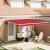 Cortina Retractabilă Roșu 400 × 300 cm Poliester și metal GartenMobel Dekor