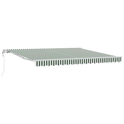 Cort electric retractabil Verde și alb 400 × 300 cm GartenMobel Dekor