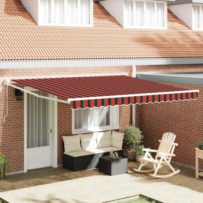 Cortina Retractabilă Manual Galben și portocalie 400 × 350 cm GartenMobel Dekor