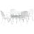 Set de masă pentru grădină 5 pcs Alb Aluminiu GartenMobel Dekor