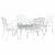 Set de masă pentru grădină 5 pcs Alb Aluminiu GartenMobel Dekor