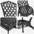 Set de masă pentru grădină 7 pcs Negru Aluminiu GartenMobel Dekor
