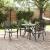 Set de masă pentru grădină 5 pcs Negru Aluminiu GartenMobel Dekor