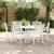 Set de masă pentru grădină 7 pcs Alb Aluminiu GartenMobel Dekor