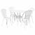 Set de masă pentru grădină 5 pcs Alb Aluminiu GartenMobel Dekor