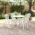 Set de masă pentru grădină 5 pcs Alb Aluminiu GartenMobel Dekor