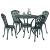 Set de masă pentru grădină 5 pcs Verde Aluminiu GartenMobel Dekor