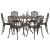 Set de masă pentru grădină 7 pcs Bronz Aluminiu GartenMobel Dekor