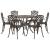 Set de masă pentru grădină 7 pcs Bronz Aluminiu GartenMobel Dekor