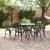 Set de masă pentru grădină 7 pcs Negru Aluminiu GartenMobel Dekor